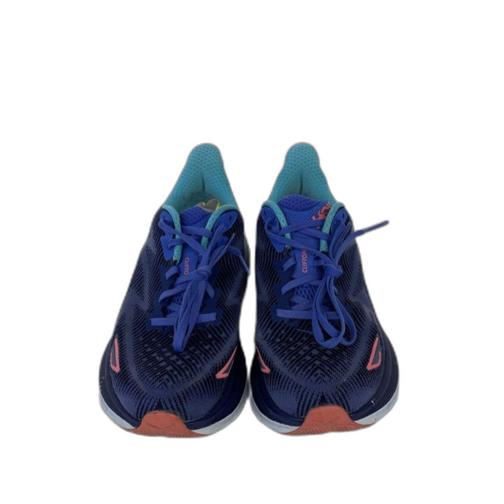 Hoka Clifton 9 Evening Sky Coral Blue Purple Running Shoes Women's Size 9